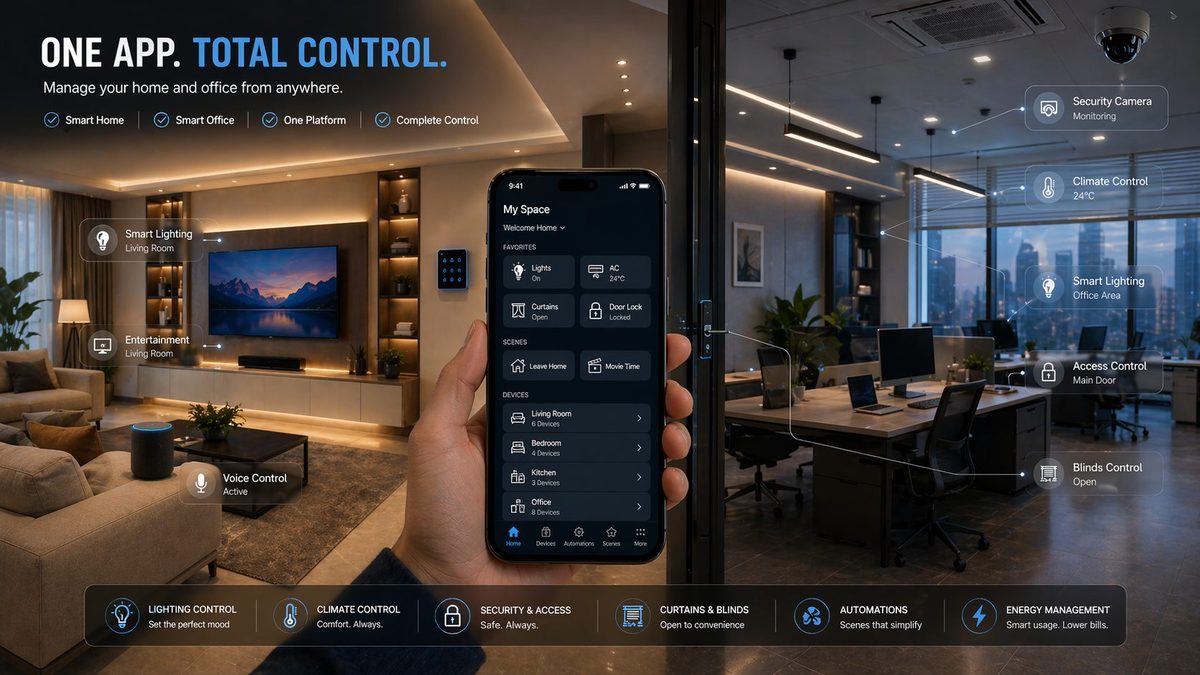 Whole-home and whole-office app control